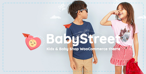 BabyStreet es un tema de nicho premium de WordPress / WooCommerce adecuado para Baby Store, Kids Shop, Toy Shop, Kindergarden y cualquier sitio web / tienda / blog relacionado con niños.
