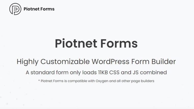 Piotnet Forms PRO Creador de formularios de WordPress altamente personalizable.